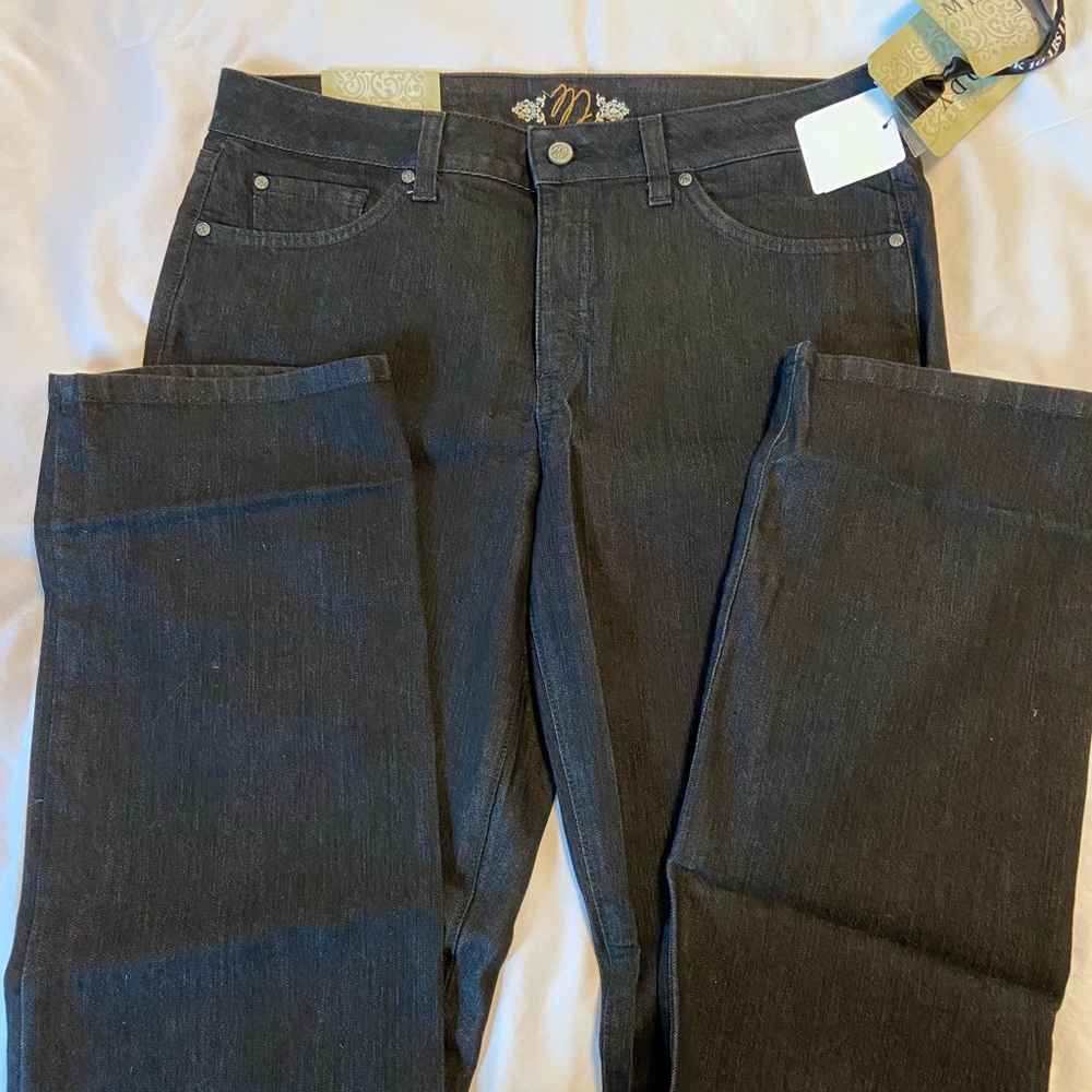Miraclebody Katie straight leg jeans Storm (black) NWT 14